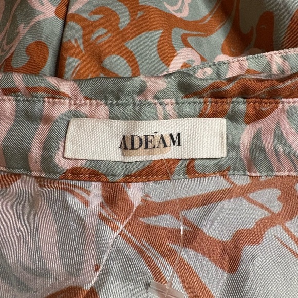 ADEAM- Floral Silk Shirtdress. Size M - Picture 6 of 11